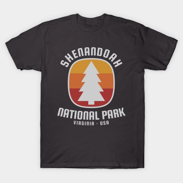 Shenandoah National Park Retro T-Shirt by roamfree